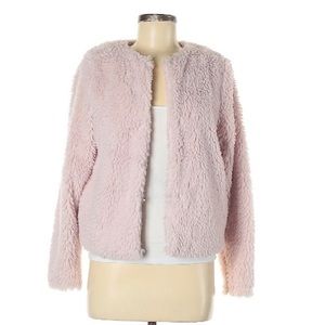 H&M Pink Faux Fur Jacket